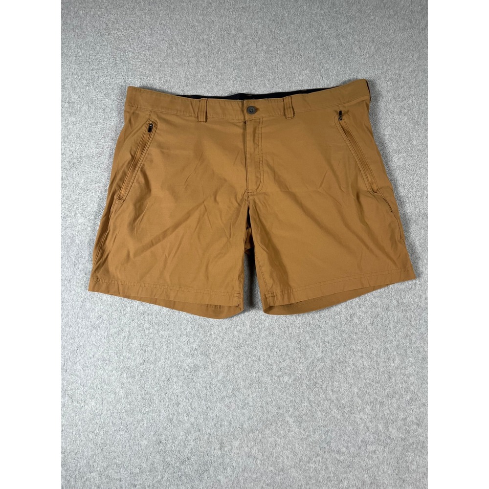 Eddie Bauer Horizon Guide Men Brown Nylon Stretch Hiking Shorts Sz. 42 11307077